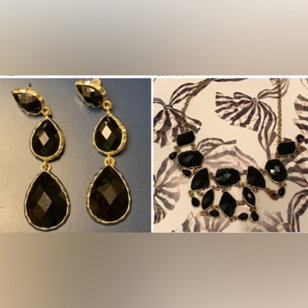 🖤💛New! Baublebar Earrings and Necklace Set